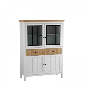 Тумба 222СТЧ стеклянные и глухие двери "Сканди"